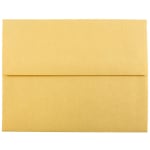 JAM Paper Booklet Invitation Envelopes, A2, Gummed Seal, Stardream Metallic Gold, Pack Of 25