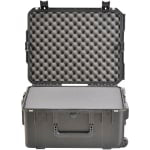 SKB Cases iSeries Protective Case With Layered Cubed Foam And In-Line Skate Wheels, 21-7/8inH x 16-7/8inW x 10-3/8inD, Black