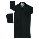 Classic Plus Rider Rain Coat, 0.35 mm PVC/Polyester, Black, 60 in Medium