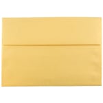 JAM Paper Booklet Invitation Envelopes, A8, Gummed Seal, Stardream Metallic Gold, Pack Of 25