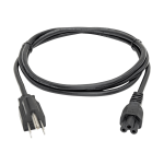 Eaton Tripp Lite Series 3-Slot Power Cord, NEMA 5-15P to C5 - Laptop/Notebook, 10A, 125V, 18 AWG, 10 ft. (3.05 m), Black - Power cable - IEC 60320 C5 to NEMA 5-15P (M) - AC 110 V - 10 ft - black