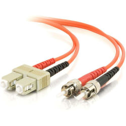 C2G SC-ST 62.5/125 OM1 Duplex Multimode PVC Fiber Optic Cable (LSZH) - Patch cable - ST multi-mode (M) to SC multi-mode (M) - 5 m - fiber optic - duplex - 62.5 / 125 micron - OM1 - orange