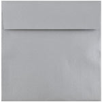 JAM Paper Square Stardream Metallic Envelopes, 6 1/2in x 6 1/2in, Gummed Seal, Silver, Pack Of 25