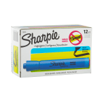 Sharpie Tank Style Highlighters, Chisel Tip, Fluorescent Blue, Box of 12