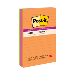 Post-it Recycled Super Sticky Notes, 3 in x 3 in, 5 Pads, 90 Sheets/Pad, 2x the Sticking Power, Oasis Collection, 30% Recycled