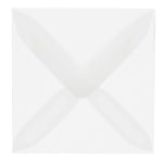 JAM Paper Translucent Vellum Invitation Envelopes,  3 1/8in x 3 1/8in, Gummed Seal, Clear, Pack Of 25