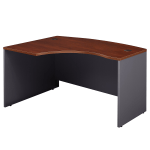 Bush Business Furniture 59inW L-Shaped Left-Handed Corner Desk, Hansen Cherry/Graphite Gray, Standard Delivery