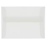 JAM Paper Booklet Invitation Envelopes, A2, Gummed Seal, Clear, Pack Of 25