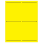 Tape Logic Permanent Labels, LL179YE, Rectangle, 4in x 2 1/2in, Fluorescent Yellow, Case Of 800