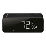 Memorex Wireless Digital Clock Radio, 2-11/16inH x 2-1/16inW x 6-7/8inD, Black