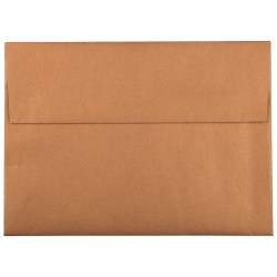 JAM Paper Booklet Invitation Envelopes, A7, Gummed Seal, Copper, Pack Of 25