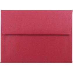 JAM Paper Booklet Invitation Envelopes, A6, Gummed Seal, Jupiter Red Metallic, Pack Of 25