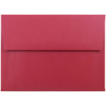 JAM Paper Booklet Invitation Envelopes, A6, Gummed Seal, Jupiter Red Metallic, Pack Of 25