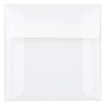 JAM Paper Translucent Vellum Invitation Envelopes, #5 Gummed Seal, Clear, Pack Of 25