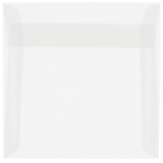 JAM Paper Translucent Vellum Invitation Envelopes, 6 1/2in x 6 1/2in, Gummed Seal, Clear, Pack Of 25