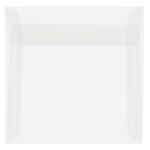 JAM Paper Translucent Vellum Invitation Envelopes, 7in x 7in, Gummed Seal, Clear, Pack Of 25