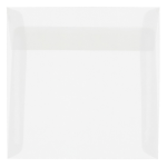 JAM Paper Translucent Vellum Invitation Envelopes, 7 1/2in x 7 1/2in, Gummed Seal, Clear, Pack Of 25