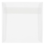 JAM Paper Translucent Vellum Invitation Envelopes, 8 1/2in x 8 1/2in, Gummed Seal, Clear, Pack Of 25