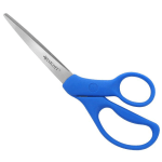 Westcott All Purpose Preferred Stainless Steel Scissors, 8in, Bent, Blue