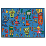 Carpets for Kids KID$Value Rugs Reading Robots Activity Rug, 4ft x 6ft , Multicolor