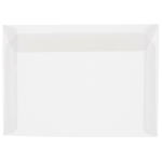 JAM Paper Booklet Envelopes, #13, Gummed Seal, Clear, Pack Of 25