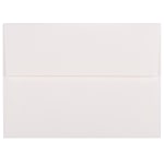 JAM Paper Booklet Invitation Envelopes, A6, Gummed Seal, Strathmore, Bright White Laid, Pack Of 25