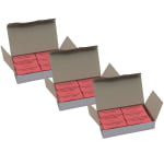 Charles Leonard Natural Rubber Wedge Erasers, Pink, 2-1/2inH x 1inW, 12 Erasers Per Box, Pack Of 3 Boxes