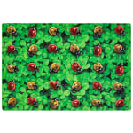 Carpets for Kids Pixel Perfect Collection Real Ladybug Seating Rug, 6ft x 9ft, Green