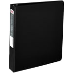 Office Depot Brand Nonstick 3-Ring Binder, 1 1/2in Round Rings, Black