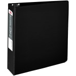 Office Depot Brand Nonstick 3-Ring Binder, 3in Round Rings, Black