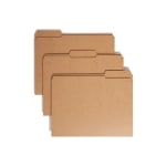 Smead Reinforced Tab Kraft File Folders, Letter Size, 1/3 Cut, Pack Of 100