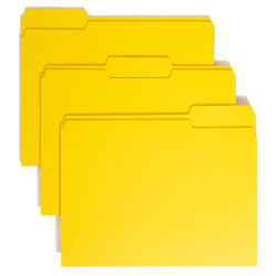 Smead Color File Folders, Letter Size, 1/3 Cut, Yellow, Box Of 100