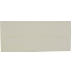 JAM PAPER #10 Business Strathmore Envelopes, 4 1/8in x 9 1/2in, Natural White Laid, Pack Of 25