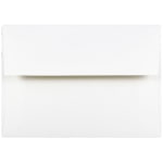 JAM Paper Booklet Invitation Envelopes, A7, Gummed Seal, Wove Finish, Strathmore Bright White, Pack Of 25