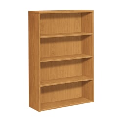 HON 10500 58inH 4-Shelf Bookcase, Harvest