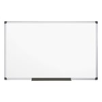 MasterVision Maya Platinum Pure Magnetic Dry-Erase Whiteboard, 48in x 36in, Aluminum Frame With Silver Finish