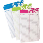 Ampad To Do List Notepad - 50 Sheets - 5in x 8in - White Paper - Assorted Cover - Micro Perforated - 6 / Pack