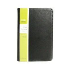 Eccolo Flexi Journal, 4in x 6in, 256 Pages (128 Sheets), Black