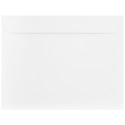 JAM Paper Booklet Strathmore Wove Envelopes, #13, Gummed Seal, Strathmore Bright White, Pack Of 25