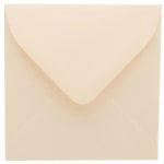 JAM Paper Strathmore Invitation Envelopes,  3 1/8in x 3 1/8in, Gummed Seal, Natural White, Pack Of 25