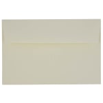 JAM Paper Booklet Invitation Envelopes, A9, Gummed Seal, Strathmore Natural White, Pack Of 25