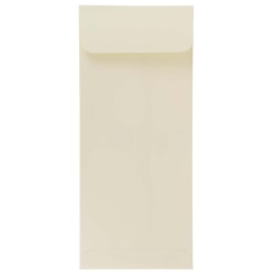 JAM Paper #10 Policy Envelopes, Gummed Seal, Strathmore Natural White, Pack Of 25