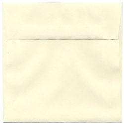 JAM Paper Strathmore Invitation Envelopes, 6in x 6in, Gummed Seal, Natural White, Pack Of 25