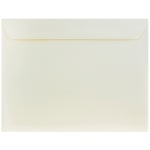 JAM Paper Booklet Strathmore Wove Envelopes, #13in, Gummed Seal, Strathmore Natural White, Pack Of 25