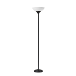 Adesso Glenn 300W Torchiere, 71inH, Matte Black Base