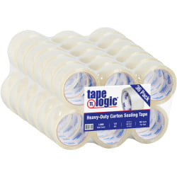 Tape Logic #600 Hot Melt Tape, 2in x 55 Yd., Clear, Case Of 36