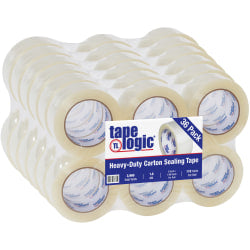 Tape Logic #600 Hot Melt Tape, 2in x 110 Yd., Clear, Case Of 36