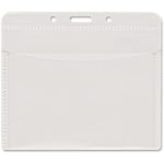 Advantus PVC-Free Horizontal Badge Holder - Support 4in x 3in Media - Horizontal - Polypropylene - 50 / Pack - Clear