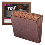 Smead TUFF Expanding File, 12 Pockets, Monthly, 12in x 10in Letter Size, 30% Recycled, Brown