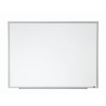 3M Porcelain Magnetic Dry-Erase Whiteboard, 96in x 48in, Aluminum Frame With Silver Finish